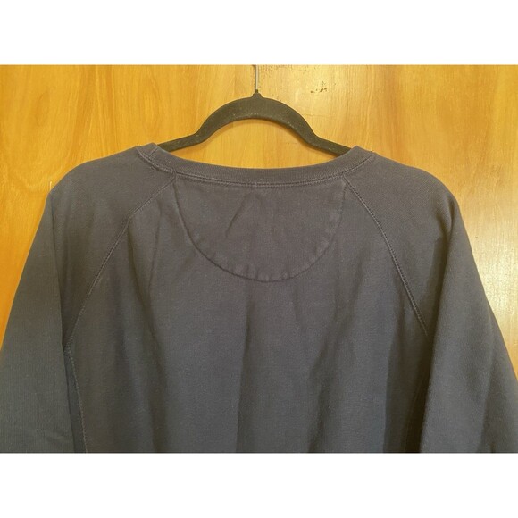 Champion Sweatshirt 90s XL Faded Navy Blue Embroidered V-Notch Neck  Unisex - Picture 4 of 7